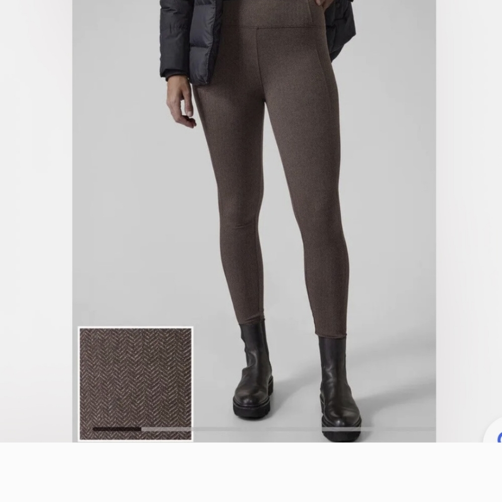 Athleta Delancy herringbone brown tights